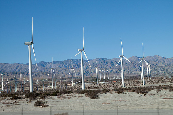 Wind farms near Palm Springs