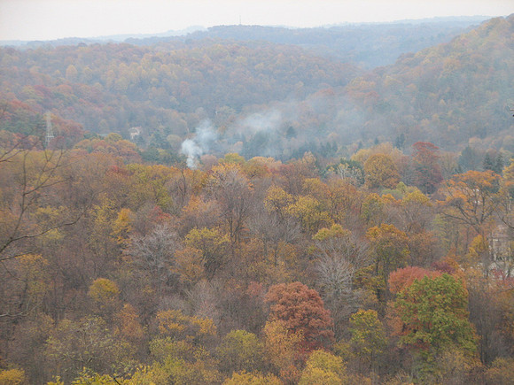 Fall colors and smoke