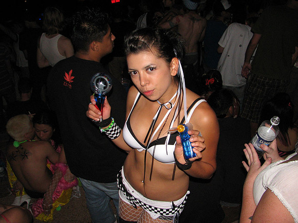 Raver with toys