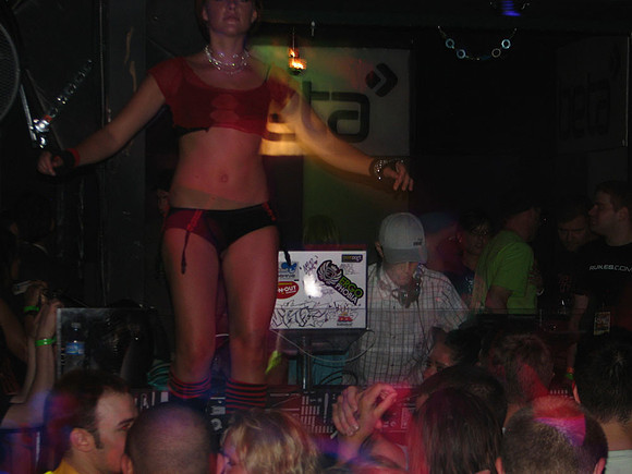 Gogo dancer and Deadmau5