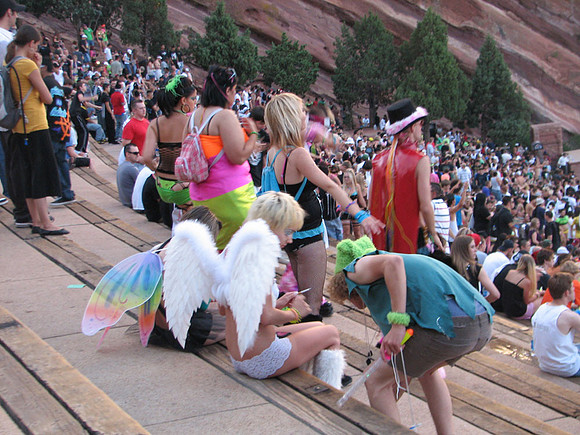 Colorful crew in front of us