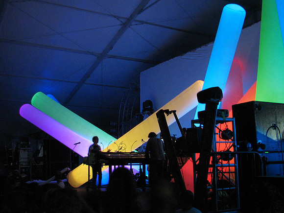 Wacky waving inflatable colored tubes