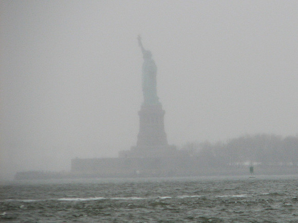 Hazy Statue of Liberty