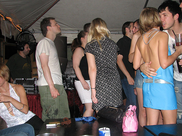 Crowd dancing at Firehouse