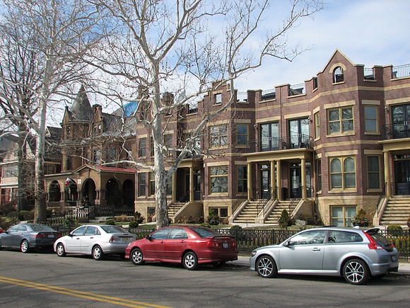 Alongside the park